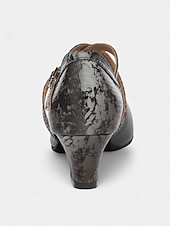 abordables Chaussures de danses latines-chaussures de danse latine classiques en cuir noir pour femmes avec semelle en daim souple et brides croisées | parfaites pour l&#039;entraînement et les performances