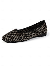abordables Ballerines femme-ballerines en tricot bleu pour femmes avec semelle intérieure coussinée - chaussures confortables et élégantes pour le travail et le quotidien
