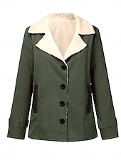 billige Uformell Parka-Dame Fleece-jakke Teddyfrakk Hold Varm Pustende Glidelås Lomme Fleece Lined Fritid عادي Feriereise Gate Dagligdagstøy Ut på byen Enkeltkneppet Normal Aftæpning Normal Langermet Yttertøy Svart Rosa Blå