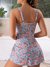 ieftine Costume Întregi-Pentru femei Costume de Baie O bucată Monokini Costum de baie Fără Spate Controlul abdomenului Talie Înaltă Zvelt Vacanță Costum de plajă Floral În U Fără manșon Costume de baie