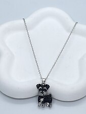 economico collane e ciondoli-Collana Cromo Per donna Di tendenza stile sveglio Classico Con animale Adorabile Di forma geometrica Collana Per Giornaliero