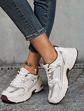 preiswerte Damen-Sneaker-blaue sportliche Sneaker für Damen mit Mesh-Obermaterial und gepolsterter Sohle – stylische Laufschuhe für Sport, Wandern und Freizeit
