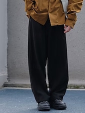 preiswerte Lose-Herren Abschlußfeier Anzughose Hose Chinos Knöpfe Tasche Karomuster Komfort Formell Party Arbeit Mode Klassicher Stil Schwarz Braun Mikroelastisch
