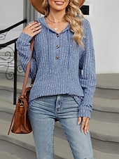 baratos Moletons e Sweatshirts Texturizados-Mulheres Moletom com textura Pulôver Moletom Com Capuz Tecido Casual Manga Longa Com Capuz Tops regulares Rua Dia a Dia Botões Azul Fúcsia Cinzento Primavera Outono