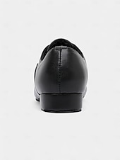 preiswerte Tanzschuhe für Herren-schwarze Tanzschuhe zum Schnüren für Herren mit weicher Wildledersohle und klassischem Design – ideal für Standard-, lateinamerikanische und Bühnenauftritte