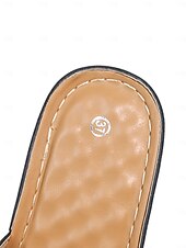 cheap Vacation Sandals-Women&#039;s Brown Open-Toe Slide Sandals with Woven Pattern and Bow Detail - Comfortable Casual Footwear for Summer and Daily Wear