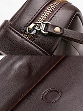 levne Pánské tašky-pánská hnědá černá crossbody kabelka z umělé kůže s nastavitelným ramenním popruhem - stylová a praktická taška přes rameno, messenger taška do práce, na cesty i každodenní nošení