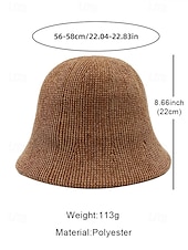 cheap Women&#039;s Hats-Women&#039;s Knitted Bucket Hat, Soft Warm Winter Hat for Casual Outings and Travel
