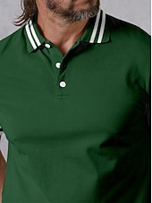 halpa Miesten golfvaatteet-Miesten Poolopaita Tumman vihreä Lyhythihainen Topit Golfasut Vaatteet Asut Wear Apparel