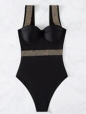 billiga One-piece-baddräkter-Dam Badkläder En bit Monokini Baddräkt Öppen rygg Magkontroll Hög midja Smal Semester Standkläder Ensfärgat V-hals Ärmlös Baddräkter