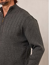 cheap Men&#039;s Golf Clothing-Men&#039;s Sweater Dark Grey Long Sleeve Top Golf Attire Clothes Outfits Wear Apparel