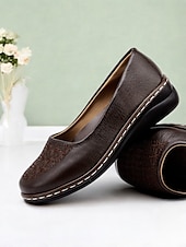 cheap Women&#039;s Flats-Women&#039;s Black Embroidered Slip-On Loafers with Cushioned Sole - Comfortable Casual Flats for Work and Everyday Wear