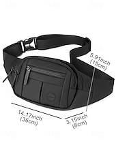 levne Pánské tašky-pánská zelená fanny pack taška do pasu s nastavitelným popruhem, několika kapsami na zip a kompaktním designem – ideální pro cestování, outdoorové aktivity a každodenní použití