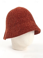 cheap Women&#039;s Hats-Women&#039;s Knitted Bucket Hat, Soft Warm Winter Hat for Casual Outings and Travel