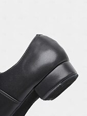 preiswerte Tanzschuhe für Herren-schwarze Tanzschuhe zum Schnüren für Herren mit weicher Wildledersohle und klassischem Design – ideal für Standard-, lateinamerikanische und Bühnenauftritte