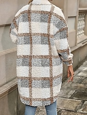 economico Cappotti Invernali-Per donna Cappotto invernale Giacca invernale Giacca in pile Giacca in sherpa Esterno Strada Giornaliero Autunno Inverno Standard Cappotto Standard Tenere al caldo Traspirante Contemporaneo Moda