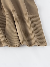 economico Cardigan e capispalla-Per donna Felpa Cardigan Informale Morbido Colore puro A coste Colletto alla coreana Bottoni Lavorato a maglia Manica lunga Top regolari Maglia Esterno Giornaliero Fine settimana Rosa Cammello