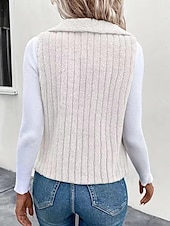 abordables Vestes-Femme Veste décontractée Extérieur Patchwork Couleur unie Coupe Vent Mode Standard Vêtements d&#039;extérieur Sans Manches Automne gris rosé pâle S