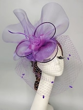 cheap Fascinators-Fascinators Feathers Net Veil Hat Wedding Horse Race With Feather Cap Headpiece Headwear
