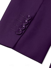 cheap Formal Suits-Men&#039;s Wedding Suits Homecoming Suits Black White Business Formal Solid Colored Tailored Fit 2 Piece Double Breasted Six-buttons