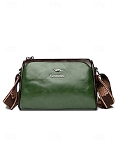 cheap Crossbody Bags-Women&#039;s Vintage Faux Leather Crossbody Shoulder Bag – Elegant and Compact Design with Adjustable Strap, Perfect for Daily Use, Travel, and Casual Outings Black White Brown