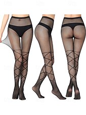 Недорогие Женские носки-Комплект из 2 пар женских колготок в сеточку с кружевным узором – прозрачные колготки с шевронным и цветочным узором для вечеринок, клубной одежды и моды