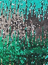 preiswerte GRÜN-Meerjungfrau/Trompete Abendkleid elegantes Kleid Ombre formelle Partykleidung bodenlang Langarm V-Ausschnitt Gürtel/Schärpe mit Pailletten und Schlitz 2025