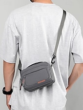 economico Borselli da uomo-borsa a tracolla in nylon impermeabile con più scomparti con cerniera, borsa a tracolla leggera per uomo, perfetta per viaggi, lavoro e attività all&#039;aperto, verde militare, blu scuro