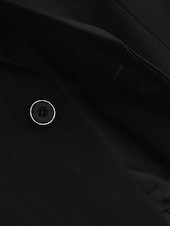 cheap Formal Suits-Men&#039;s Wedding Homecoming Suits Black Sky Blue Business Casual Daily Solid Colored Tailored Fit 3 Piece Single Breasted Two-buttons