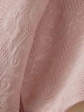 abordables Chemises-Femmes Chemise Chemisier Chemises en coton et lin Couleur Unie Basique Occasionnel Manche 3/4 Col ras du cou Hauts Réguliers Quotidien Boutons Rose Claire Bleu Été