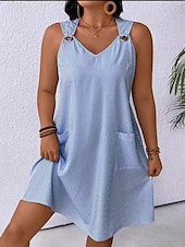 olcso Sundresses-Női Mini ruha hétköznapi ruha Slip ruha Stílusos Alkalmi Vakáció Napi Normál Csík Ujjatlan Pántos Fekete Medence Nyár