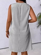olcso Sundresses-Női Mini ruha hétköznapi ruha Slip ruha Stílusos Alkalmi Vakáció Napi Normál Csík Ujjatlan Pántos Fekete Medence Nyár