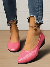 ieftine Pantofi Joși de Damă-pantofi dama din piele lacuita cu model crocodil – pantofi eleganti si confortabili pentru tinuta de birou si ocazii formale