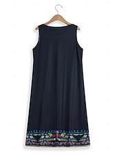 levne Boho šaty-Dámské mini šaty Petite šaty T-shirt šaty Tee šaty Sluneční šaty Letní šaty Módní Moderní Zralý Venku Dovolená Příležitostné Standardní střih Květinové Bez rukávů Rozdělený výstřih Žluté Fialové Letní