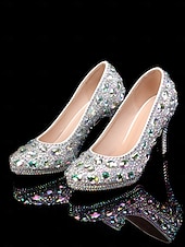 abordables Officiel-talons aiguilles ornés de cristaux dorés avec pochette assortie – ensemble de soirée et de mariage élégant pour femme