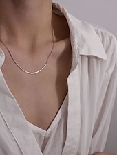 abordables Accesorios-Collar Cromo Mujer Moda Estilo lindo Clásico Boda Forma Geométrica Gargantillas Para Diario