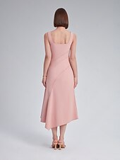 cheap Chiffon Dress-Asymmetric Sweetheart Neckline Dress