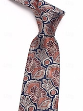 baratos Gravatas masculinas e gravatas borboleta-gravatas masculinas vintage com estampa floral e paisley – conjunto elegante de gravatas de seda para casamentos, eventos formais e roupas de escritório