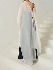 levne černý-Šaty těsného střihu/sloupec večerní šaty elegantní šaty večerní party černá kravata gala délka k podlaze bez rukávů kulatý výstřih odnímatelná bavlněná směs lněný záda s třásněmi šál