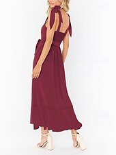 cheap White Graduation Dresses-Women&#039;s Long Dress Maxi Dress Graduation Dress A Line Dress Summer Dress Cami Dress Elegant Stylish Vacation Daily Date Regular Fit Plain Sleeveless Square Neck Black White Light Green Pink Summer