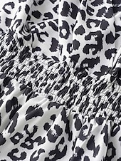 preiswerte Kleider für die Ferien-Damen Maxidress Casual kleid A Linie Kleid skims dress Stilvoll Brautkleider schlicht Urlaub Täglich Regular Fit Leopard Ärmellos Gurt Weiß Gelb Sommer