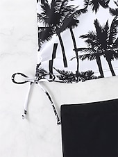 voordelige Tankini&#039;s-Dames Zwemkleding Bikini 2 stuks Jongen been Zwempak Blote rug Slank Vakantie Strand Kleding Grafisch U-hals Mouwloos Badpakken