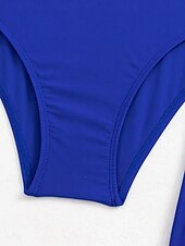 cheap One-piece swimsuits-Women&#039;s Swimwear One Piece Monokini Swimsuit Backless Tummy Control High Waist Slim Vacation Beach Wear Solid Color U Neck Sleeveless Bathing Suits