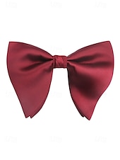 cheap Men&#039;s Ties &amp; Bow Ties-Men&#039;s Burgundy Satin Bow Tie – Classic Formal Wedding &amp; Party Accessory