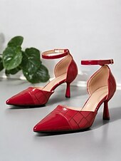 levne lodičky-dámské hnědé sandály na vysokém podpatku s krokodýlím vzorem špičaté špičky s páskem kolem kotníku – elegantní společenské a kancelářské boty pro formální příležitosti