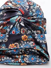 baratos Chapéus Femininos-gorro feminino com estampa floral – leve, macio e respirável para uso casual e atividades ao ar livre