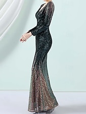 preiswerte GRÜN-Strandhochzeit Anzug Mutter der Braut 3-teiliges Set Nadelstreifen Elegant Klassisch Einfach Spitzrevers Knöchellang Lange Ärmel mit Knöpfen Einfarbig