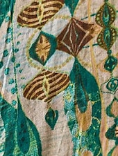 cheap Print Cotton &amp; Linen Dresses-Women&#039;s Maxi Dress Cotton Linen Dresses Casual Dress Boho Chic Dresses Tank Dress Bohemia Casual Boho Vacation Daily Beach Loose Fit Geometric Sleeveless Crew Neck Green Summer