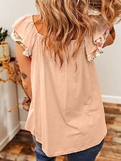 billige Tanks og camisole til kvinner-Dame Camisole Tank Top Blomstrete Stilfull Uformell Kort Erme Fyrkantet Hals Regulære Topper Daglig Rynkete Trykk Rosa Lilla Lys Grå Sommer