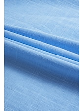  Herren Hemd Leinenhemd Sommerhemd Strandbekleidung Einfach Urlaub Lässig Schwarz Weiß Blau Khaki Langarm Revers Frühling & Sommer Bekleidung